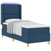 vidaXL Boxspring bed met matras Blauw 80 x 200 cm Stof
