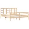 vidaXL Bedframe met hoofdbord massief hout