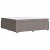 vidaXL Bedframe met matras Taupe 200 x 200 cm Stof