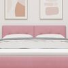 vidaXL LED Hoofdbord met LED-striplichten Roze 144 cm Polyester