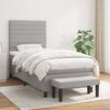 vidaXL Boxspring met matras stof lichtgrijs 90x190 cm