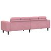 vidaXL Woonkamer Bank Roze 250 x 77 x 76 cm