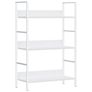 vidaXL Boekenkast met 3 schappen 60x27,6x90,5 cm bewerkt hout wit