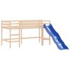 vidaXL Kinderhoogslaper met toren 80x200 cm massief grenenhout roze