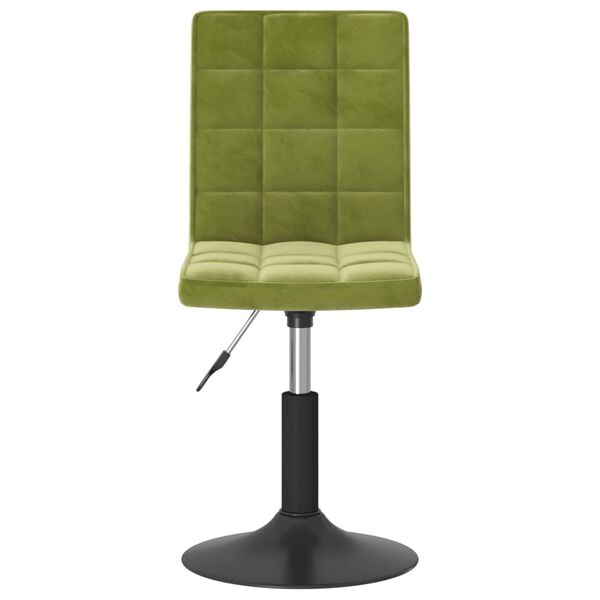 vidaXL Eetkamerstoelen draaibaar 2 st fluweel lichtgroen