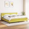 vidaXL Boxspring met matras stof groen 200x200 cm