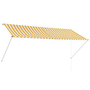 vidaXL Luifel uittrekbaar 300x150 cm geel en wit