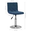 vidaXL Eetkamerstoelen draaibaar 2 st fluweel blauw