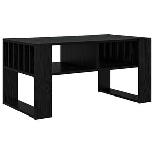 vidaXL Salontafel Zwart Eiken 92 x 49,5 x 45 cm Bewerkt hout