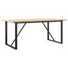 vidaXL Eettafel O-frame 180x90x75,5 cm massief grenenhout en staal