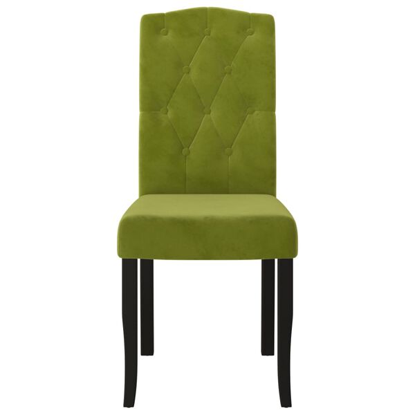 vidaXL Eetkamerstoelen 6 st fluweel lichtgroen