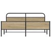 vidaXL Bedframe zonder matras metaal gerookt eikenkleurig 183x213 cm