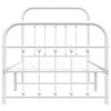 vidaXL Bedframe met hoofd- en voeteneinde metaal wit 90x190 cm