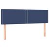 vidaXL Boxspring met matras stof blauw 140x200 cm