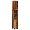 vidaXL Badkamerkast 30x30x190 cm bewerkt hout oud houtkleurig
