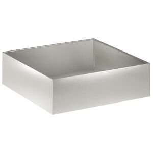 vidaXL Plantenbak zilver 80 x 80 x 30 cm Roestvrij staal