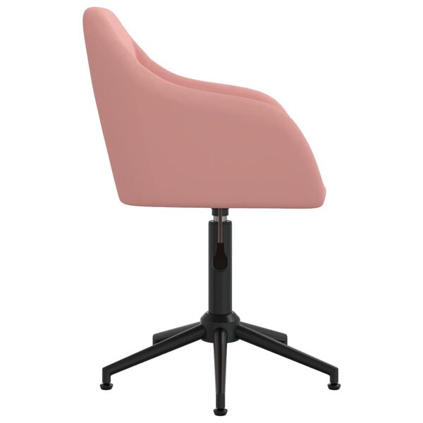 vidaXL Eetkamerstoelen draaibaar 6 st fluweel roze