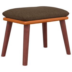 vidaXL Voetenbank 45x29,5x35 cm stof en kunstleer bruin