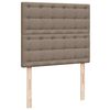 vidaXL Boxspring met matras en LED stof taupe 120x190 cm