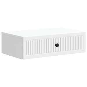 vidaXL Wandmontage Zijtafel Wit 59 x 34,5 x 17 cm Bewerkt hout