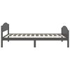 vidaXL Bedframe massief grenenhout donkergrijs 100x200 cm