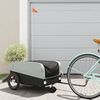 vidaXL Fietstrailer 45 kg ijzer zwart en grijs