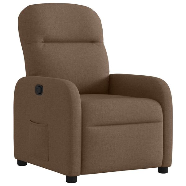 vidaXL Fauteuil verstelbaar stof bruin