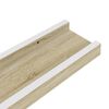 vidaXL Wandschappen 2 st 40x9x3 cm wit sonoma eikenkleurig