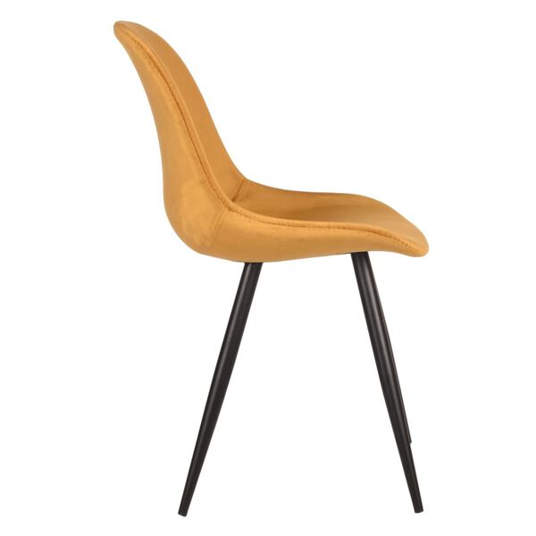 LABEL51 Eetkamerstoelen 2 st Capri 46x56x88 cm okerkleurig