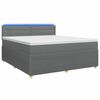 vidaXL Boxspringbed met matras Donkergrijs 160 x 200 cm Stof