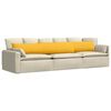 vidaXL Sofa Kussens 2 stuks Lichtgeel 200 x 40 cm Cordstof