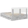 vidaXL Bedframe met lade Beton Grijs 160 x 200 cm Geconstrueerd hout