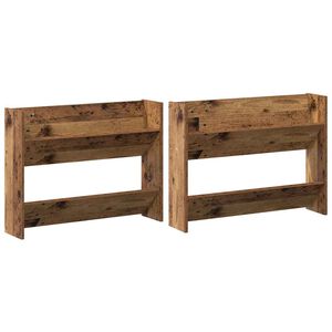 vidaXL Schoenenkast 2 st 80 x 18 x 60 cm Bewerkt hout Oud hout