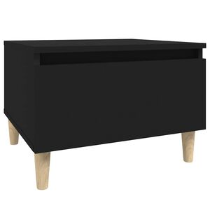 vidaXL Bijzettafel 50x46x35 cm bewerkt hout zwart
