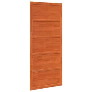 vidaXL Schuifdeur 100 x 2,5 x 208 cm Massief grenenhout Wasbruin