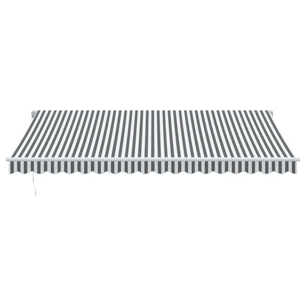 vidaXL Luifel handmatig uittrekbaar 450x350 cm antraciet en wit