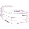 vidaXL Boxspring met matras en LED stof zwart 80x200 cm
