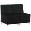 vidaXL Modulaire Bankeenheid Armlos 2 pcs Zwart 55 x 74 x 82 cm