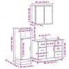 vidaXL 3-delige Badkamermeubelset bewerkt hout bruin eikenkleur