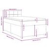 vidaXL Boxspring met matras stof lichtgrijs 120x190 cm