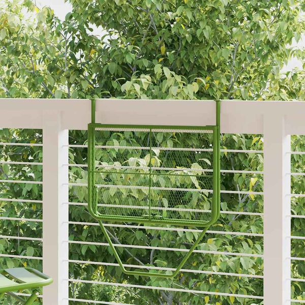 vidaXL Balkontafel 60x40 cm staal groen