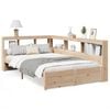 vidaXL Bed met boekenkast zonder matras massief grenenhout 120x200 cm