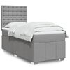 vidaXL Boxspring met matras stof lichtgrijs 80x200 cm