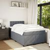 vidaXL Boxspring met matras fluweel donkergrijs 120x200 cm