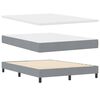 vidaXL Boxspringbed met matras met matras Lichtgrijs 140 x 190 cm Stof