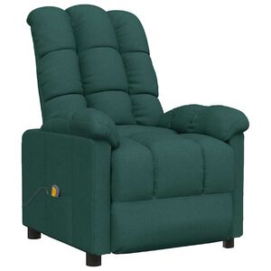 vidaXL Massagestoel stof donkergroen