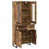vidaXL Hoge kast met lade 2 pcs Oud Hout Bewerkt hout