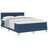 vidaXL Boxspringbed met matras met matras Blauw 140 x 190 cm Stof