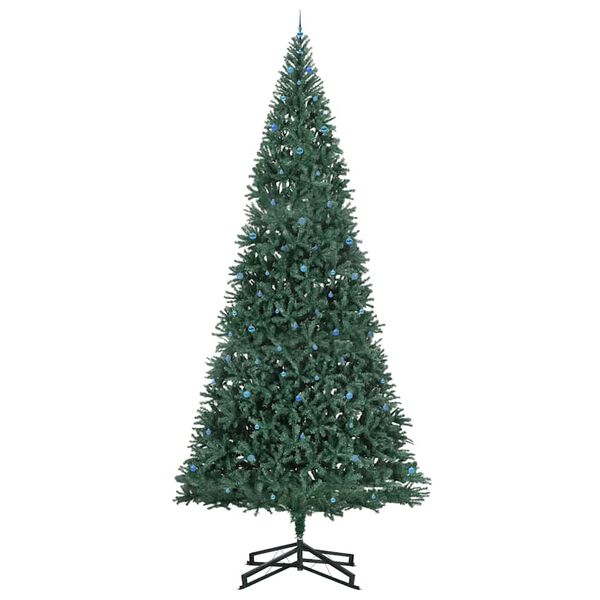vidaXL Artificial Pre-lit Kerstboom met Ballenset Groen 500 cm PVC