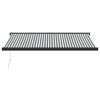 vidaXL Luifel uittrekbaar 4x3 m stof en aluminium antraciet en wit